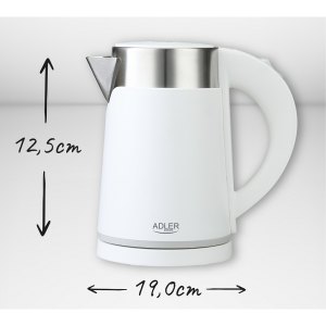 CZAJNIK AD1372 WHITE 0,6L INOX